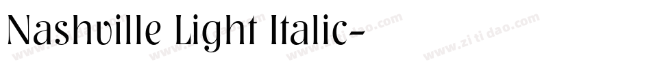 Nashville Light Italic字体转换